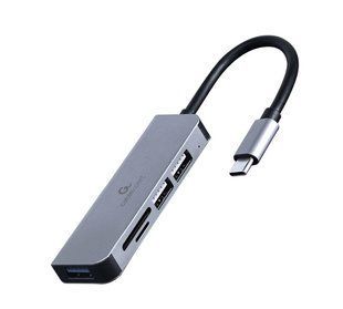 Адаптер Cablexpert UHB-CM-CRU3P1U2P2-01, з USB-C на USB + кардрідер UHB-CM-CRU3P1U2P2-01 фото