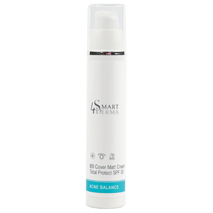 Матуючий себорегулюючий ВВ крем SPF 30 для жирної шкіри Smart4Derma Cover Matt Cream Total Protect 50 мл Smart4Derma310 фото