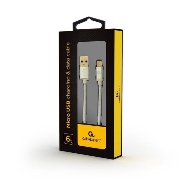 Кабель micro Cablexpert CCB-mUSB2B-AMBM-6-S, USB 2.0 A-вилка/Micro B-вилка, 1.8 м. CCB-mUSB2B-AMBM-6-S фото