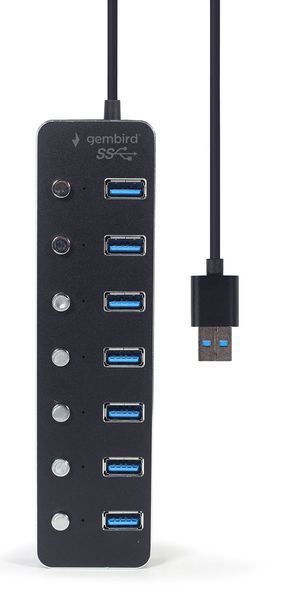 Хаб Gembird UHB-U3P7P-01 на 7 портiв USB 3.0 UHB-U3P7P-01 фото