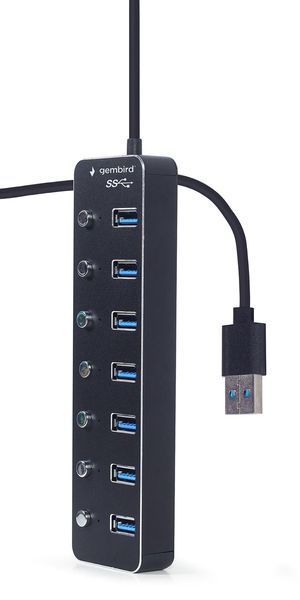 Хаб Gembird UHB-U3P7P-01 на 7 портiв USB 3.0 UHB-U3P7P-01 фото