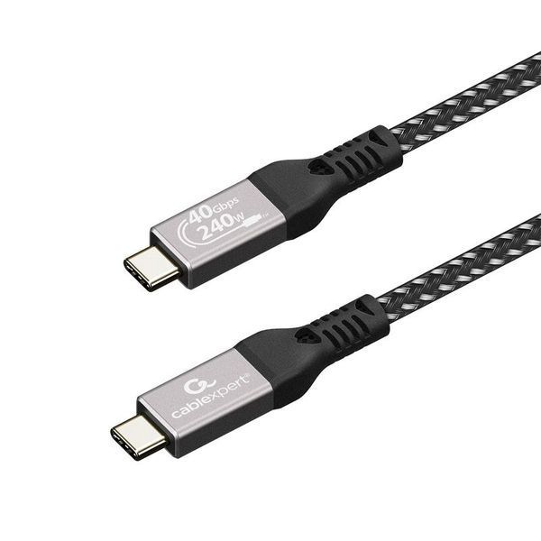 Кабель Cablexpert CCBP-USB4-CMCM240-0.5M, преміум якість, USB4, C-тато/C-тато, 0,5 м. CCBP-USB4-CMCM240-0.5M фото