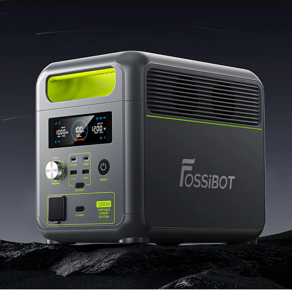 Зарядна станція Fossibot F1200, 1200 Вт, 1024 Вт*год (електростанція для дому, UPS, ДБЖ), зелена Fossibot-F1200gr фото