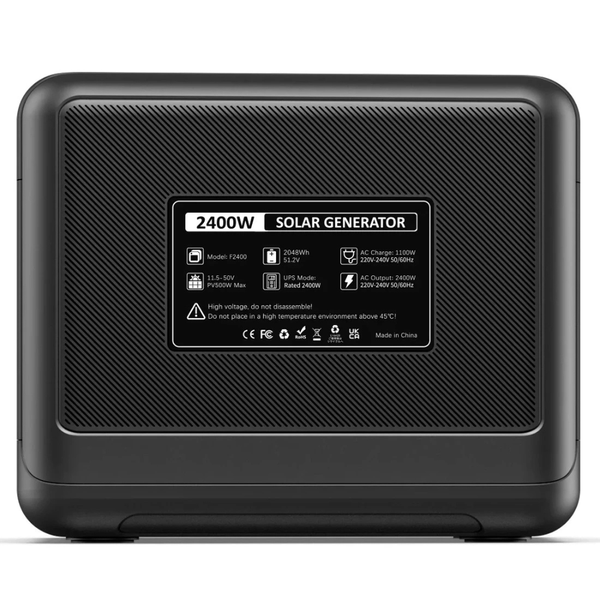 Зарядна станція Fossibot F2400, 2400 Вт, 2048 Вт*год (електростанція для дому, UPS, ДБЖ), чорна Fossibot-F2400bl фото