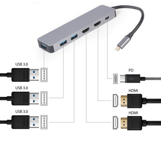 Адаптер Cablexpert A-CM-COMBO3-03 A-CM-COMBO3-03 фото