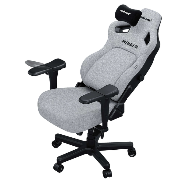 Крісло геймерське ігрове Anda Seat Kaiser 4 Size L до 120 кг Gray Fabric  AndaSeatKaiser4LGrayFabricPremiumSynthetic фото