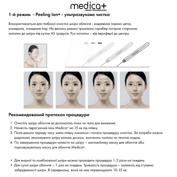 Ультразвуковой скраббер для кожи лица MEDICA+ Vibroskin 8.0 (Japan) MEDICA+50124 фото
