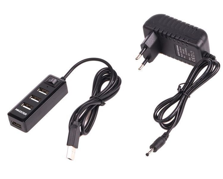 Хаб USB 2.0 Maxxter HU2A-4P-AC-03 HU2A-4P-AC-03 фото