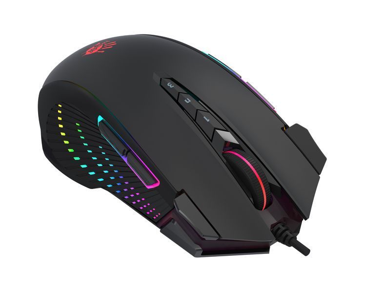 Миша ігрова J90s Bloody (Black), 8000 CPI, RGB, 20 млн. натискань, чорний, Extra Fire Button J90s Bloody (Black) фото