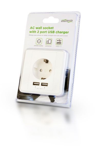 Розетка з USB живленням Energenie EG-ACU2A2-01 EG-ACU2A2-01 фото