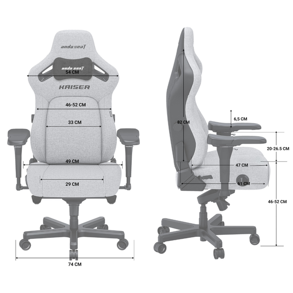 Крісло геймерське ігрове Anda Seat Kaiser 4 Size XL до 180 кг Blaze Orange AndaSeatKaiser4XLBlazeOrangePremiumSynthetic фото