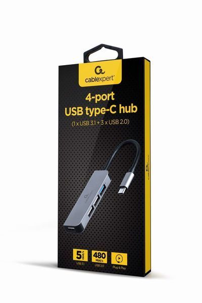 Хаб Cablexpert UHB-CM-U3P1U2P3-01 , з USB-C на USB UHB-CM-U3P1U2P3-01 фото