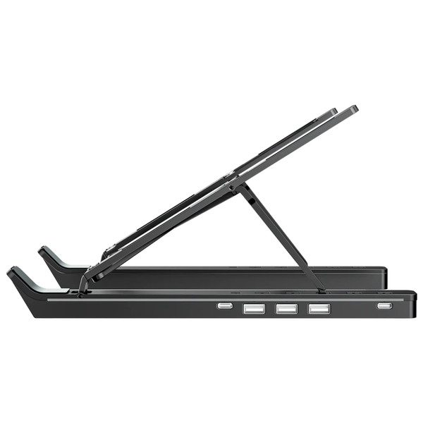 Металева регульована підставка для ноутбука OfficePro LS320HUB (Black) чорна LS320HUB фото