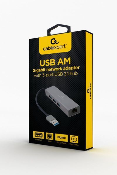 Адаптер Cablexpert A-AMU3-LAN-01 A-AMU3-LAN-01 фото