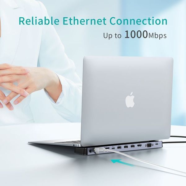 Адаптер Choetech HUB-M20-GY, USB Type-C 11-в-1 HUB-M20-GY фото
