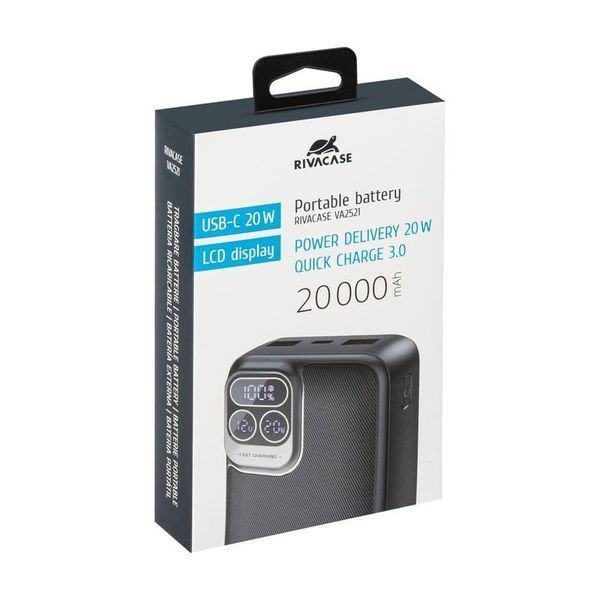 Внешний аккумулятор RIVACASE RIVAPOWER VA2521 (Black), 22,5 Вт RIVAPOWER VA2521 (Black) фото