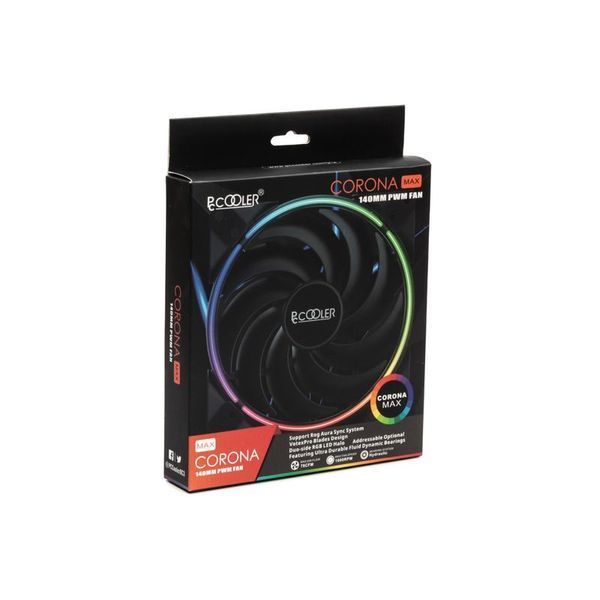 Вентилятор PCCOOLER CORONA MAX 140 RGB, 140 мм CORONA MAX 140 RGB фото