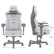 Крісло геймерське ігрове Anda Seat Kaiser 4 Size XL до 180 кг Black Fabric AndaSeatKaiser4XLBlackFabricPremiumSynthetic фото 12