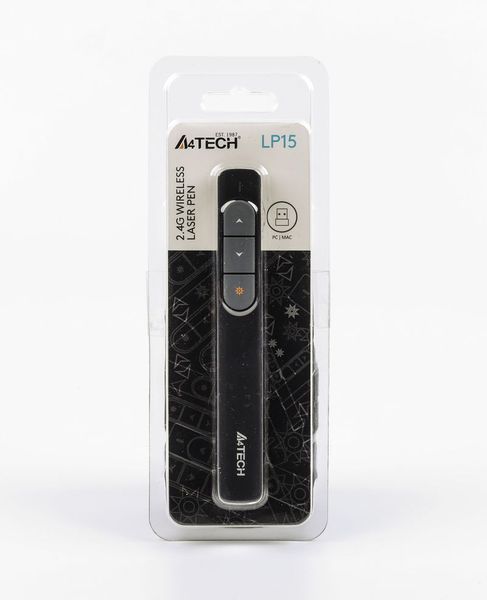 Бездротова лазерна указка A4Tech LP15, USB колір чорний. LP15 Black LP15 Black фото