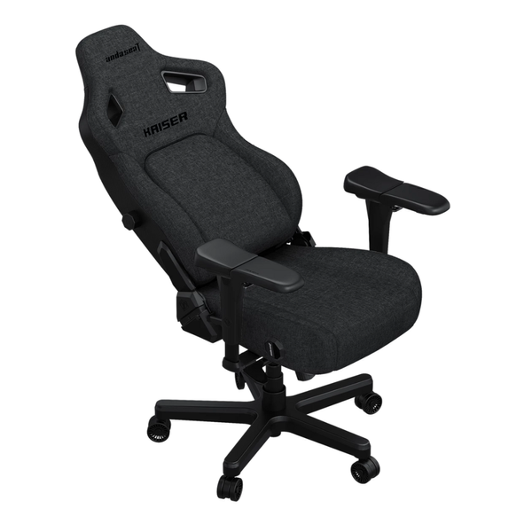 Крісло геймерське ігрове Anda Seat Kaiser 4 Size XL до 180 кг Dark Gray Fabric AndaSeatKaiser4XLDarkGrayFabricPremiumSynthetic фото