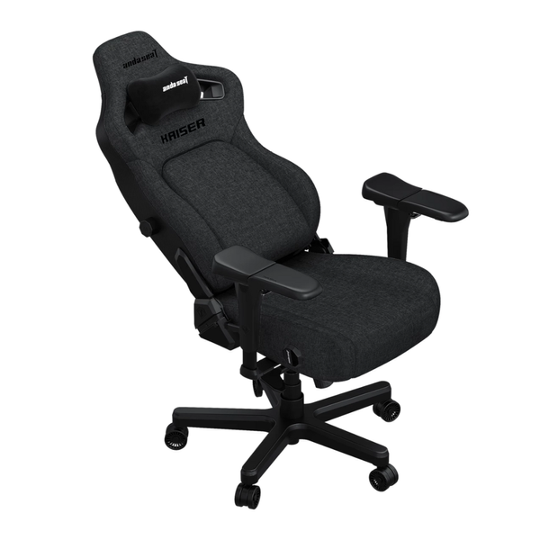 Крісло геймерське ігрове Anda Seat Kaiser 4 Size XL до 180 кг Dark Gray Fabric AndaSeatKaiser4XLDarkGrayFabricPremiumSynthetic фото