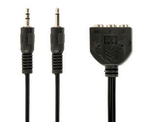 Аудіо-кабель Cablexpert CC-MIC-1, перехідник 3.5мм/3х3.5мм мама, довжина 1м. CC-MIC-1 фото