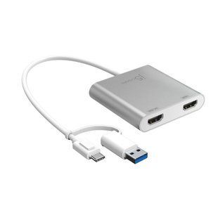 Багатопортовий мультиадаптер J5create JCA365-N USB-C/A на 2xHDMI JCA365-N фото