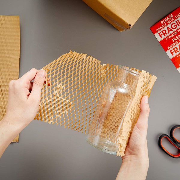 Стільниковий папір 420мм*20м Honeycomb Paper, 70г/м2 коричневий 4220brown фото