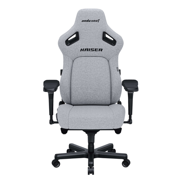 Крісло геймерське ігрове Anda Seat Kaiser 4 Size XL до 180 кг Gray Fabric AndaSeatKaiser4XLGrayFabricPremiumSynthetic фото