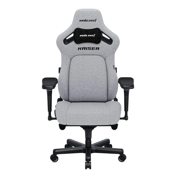 Крісло геймерське ігрове Anda Seat Kaiser 4 Size XL до 180 кг Gray Fabric AndaSeatKaiser4XLGrayFabricPremiumSynthetic фото