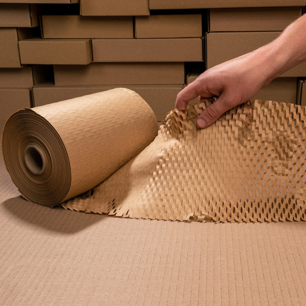 Стільниковий папір 420мм*20м Honeycomb Paper, 70г/м2 коричневий 4220brown фото