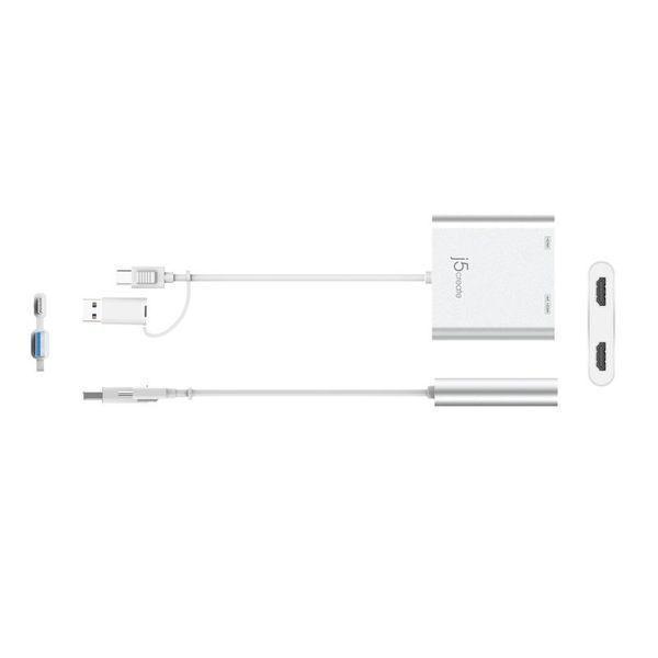 Багатопортовий мультиадаптер J5create JCA365-N USB-C/A на 2xHDMI JCA365-N фото