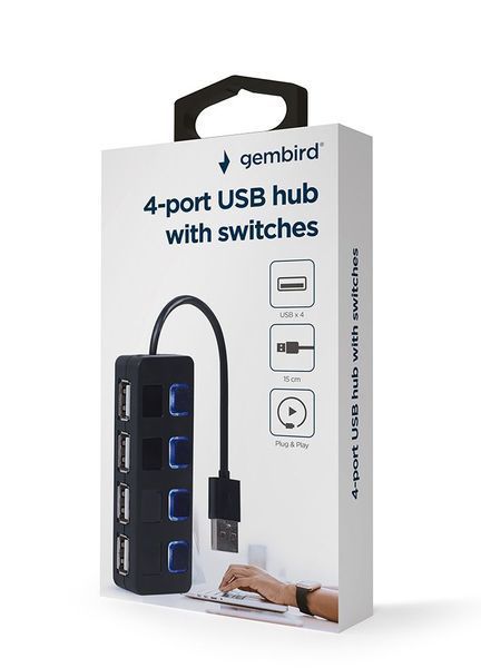 Док-станция, хаб Gembird UHB-U2P4-05 UHB-U2P4-05 фото