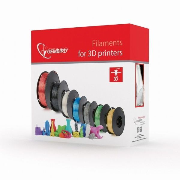 Gembird Пластиковий матеріал (филамент) для 3D-принтера 3DP-PLA1.75-01-BR 3DP-PLA1.75-01-BR фото