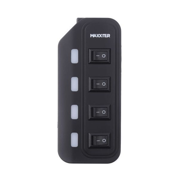 Док-станция, хаб Maxxter HU2A-4P-AC-02 HU2A-4P-AC-02 фото