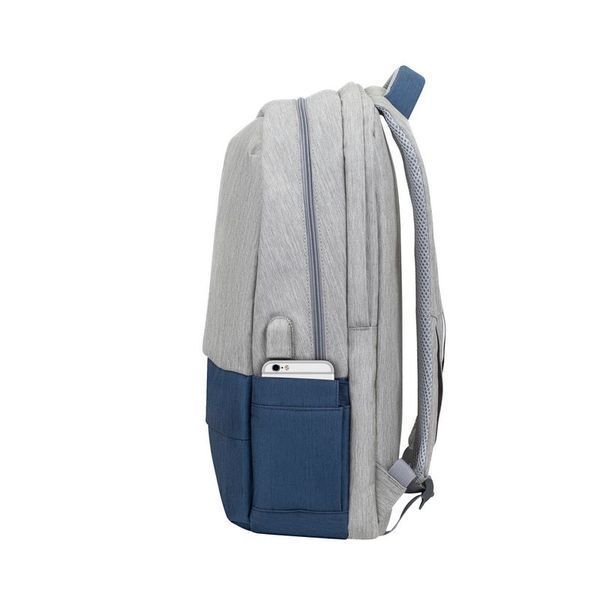 RivaCase 7567 сіро-синій рюкзак для ноутбука 17.3 дюймів. 7567 (Grey/ Dark Blue) 7567 (Grey/ Dark Blue) фото