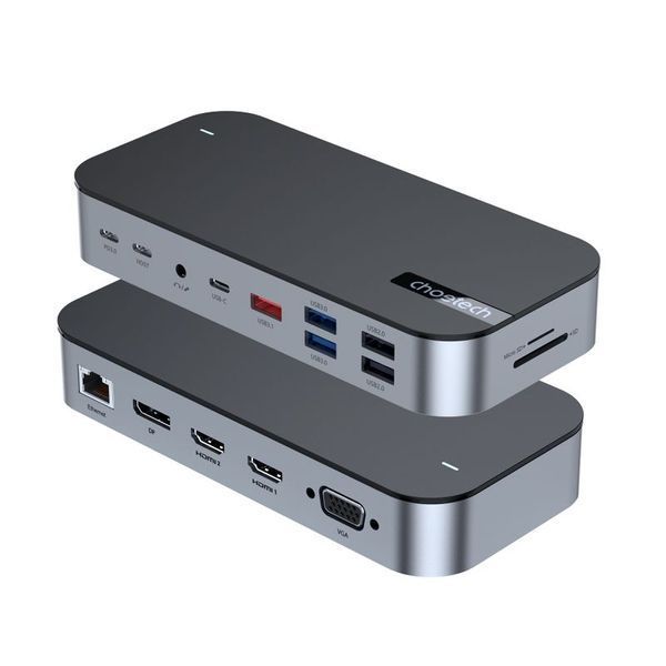 Адаптер Choetech HUB-M52-GY, USB Type-C 15-в-1 HUB-M52-GY фото