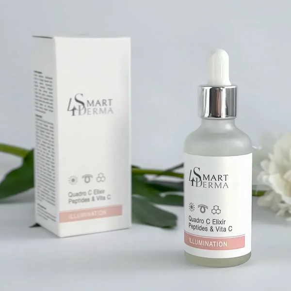 Освітлювальний антивіковий еліксир з пептидами і вітаміном С Smart4Derma Quadro C Elixir 50 мл Smart4Derma842 фото