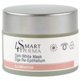 Освітлювальна відновлювальна маска для тьмяної шкіри Smart4Derma Opti-White Mask DGA Re-Epithelium 300 мл Smart4Derma847 фото