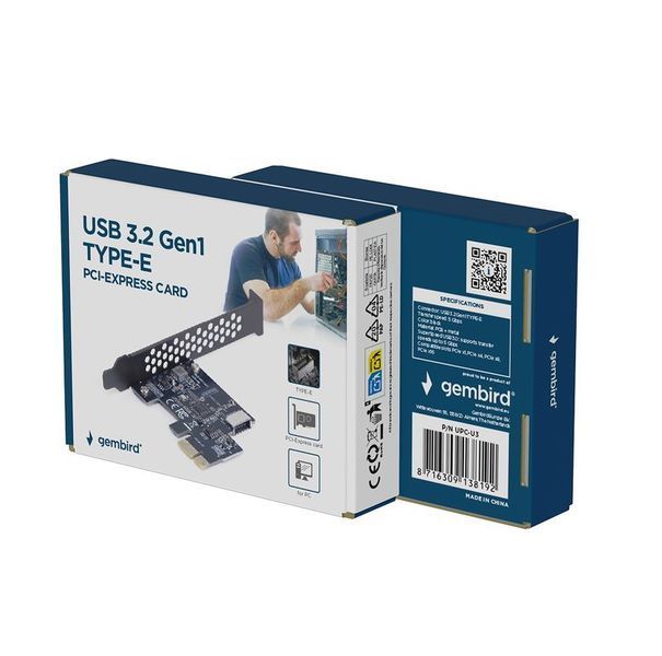 Карта розширення Gembird UPC-U3 PCI-E на USB 3.2 GEN1 A-KEY UPC-U3 фото