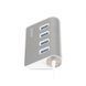 Maxxter Хаб USB 3.0 Type-С HU3С-4P-01 на 4 порти, метал, сріблястий HU3C-4P-01 HU3C-4P-01 фото 3