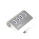 Maxxter Хаб USB 3.0 Type-С HU3С-4P-01 на 4 порти, метал, сріблястий HU3C-4P-01 HU3C-4P-01 фото 1