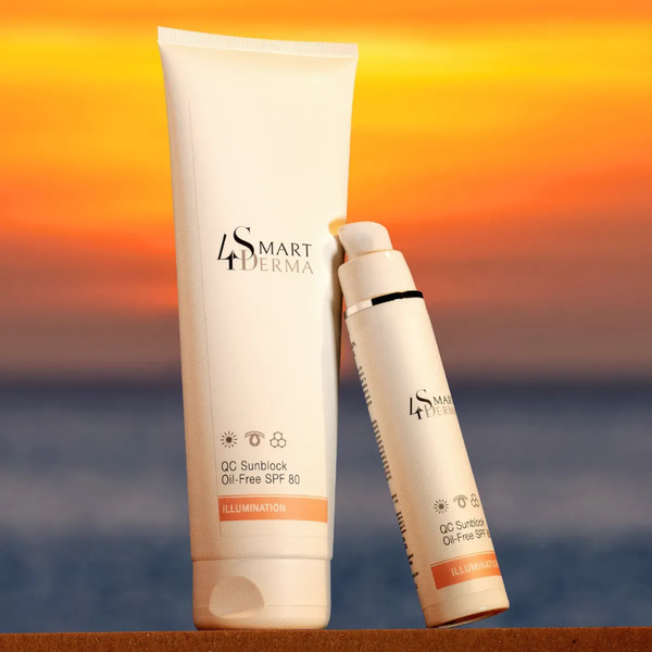 Антиоксидантний ультразахисний крем SPF 80 для жирної шкіри Smart4Derma QC Sunblock Oil-Free 230 мл Smart4Derma849 фото