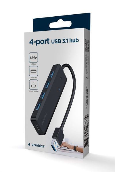Хаб Gembird UHB-U3P4P-02 на 4 порти USB 3.1 UHB-U3P4P-02 фото