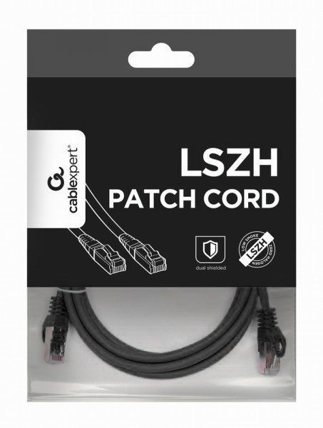 Патч-корд Cablexpert PP6A-LSZHCU-BK-3M, 3 м PP6A-LSZHCU-BK-3M фото