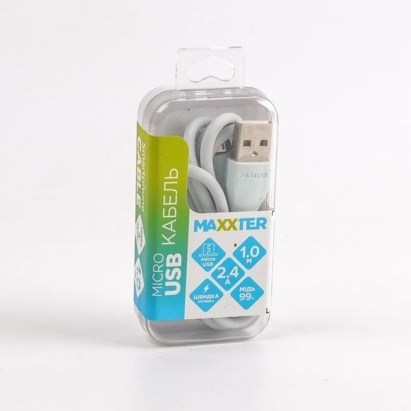 Кабель Maxxter UB-M-USB-01MG, USB 2.0 A-тато/Micro B-тато, 1,0 м. UB-M-USB-01MG фото