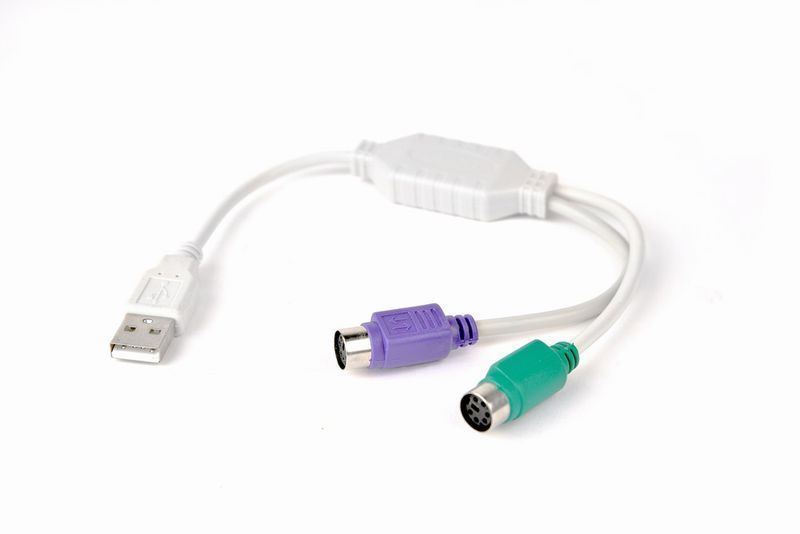 Перехідник Cablexpert UAPS12, USB А-папа/2х PS/2, 30 см кабель UAPS12 фото