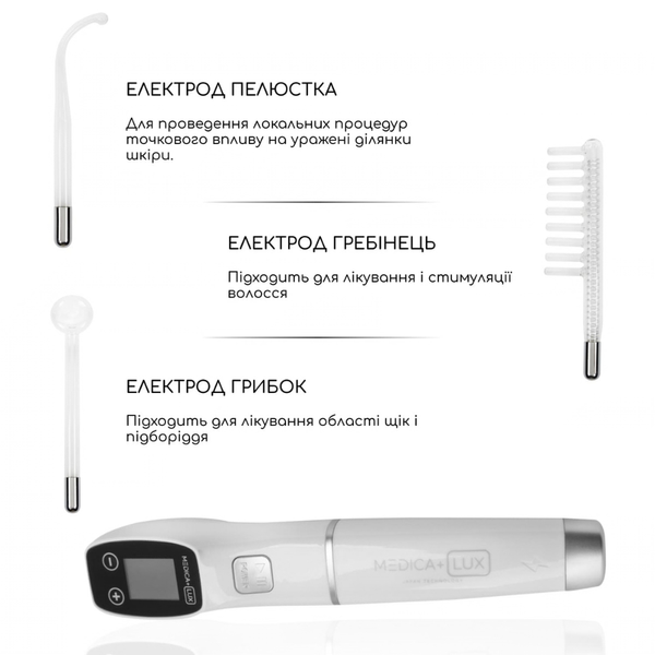 Набор Аппарат Дарсонваль Lux Darsoline 8.0 + Антибактериальная суспензия Antibacterial suspension + Успокаивающая маска Soothing Mask (Japan) MEDICA+60110 фото