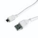 Кабель micro Cablexpert CCP-mUSB2-AMBM-W-0.1M, USB 2.0 A-тато/Micro B-тато, 0.1 м., білого кольору CCP-mUSB2-AMBM-W-0.1M фото 2