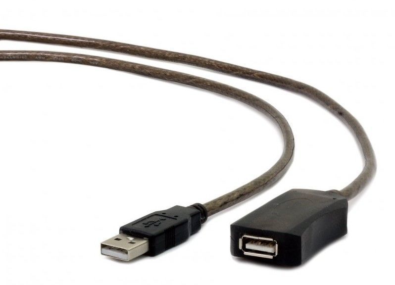 Активний подовжувач Cablexpert UAE-01-10M, USB 2.0, 10 м., чорний колір UAE-01-10M фото